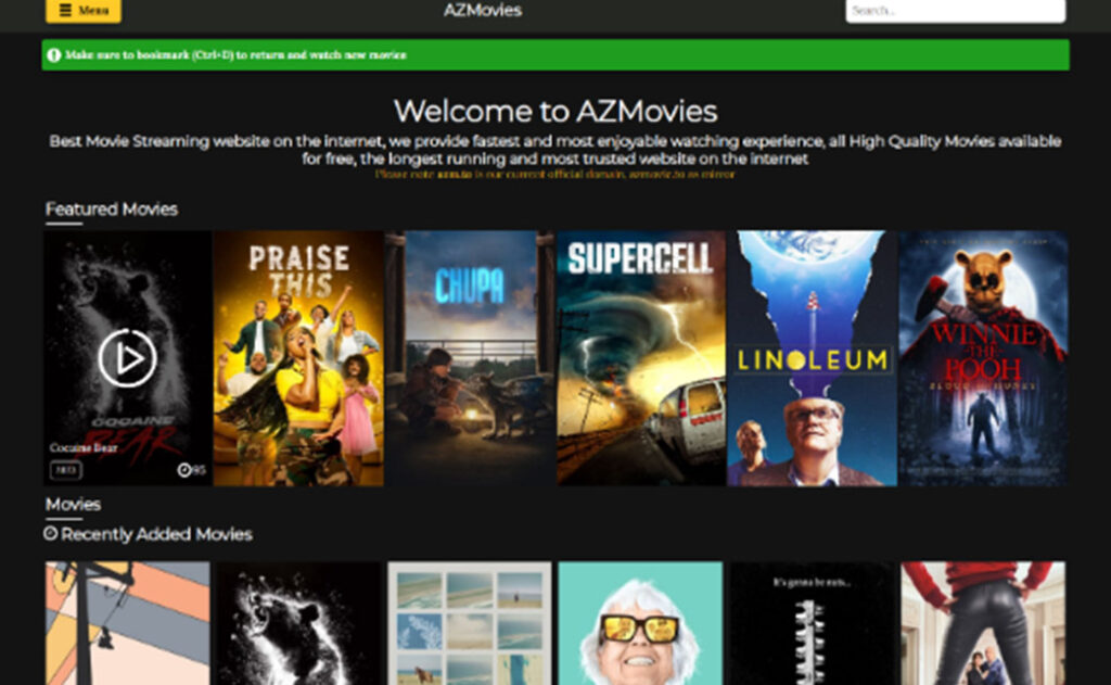 AZ Movies - Illegal HD Movie Download Website